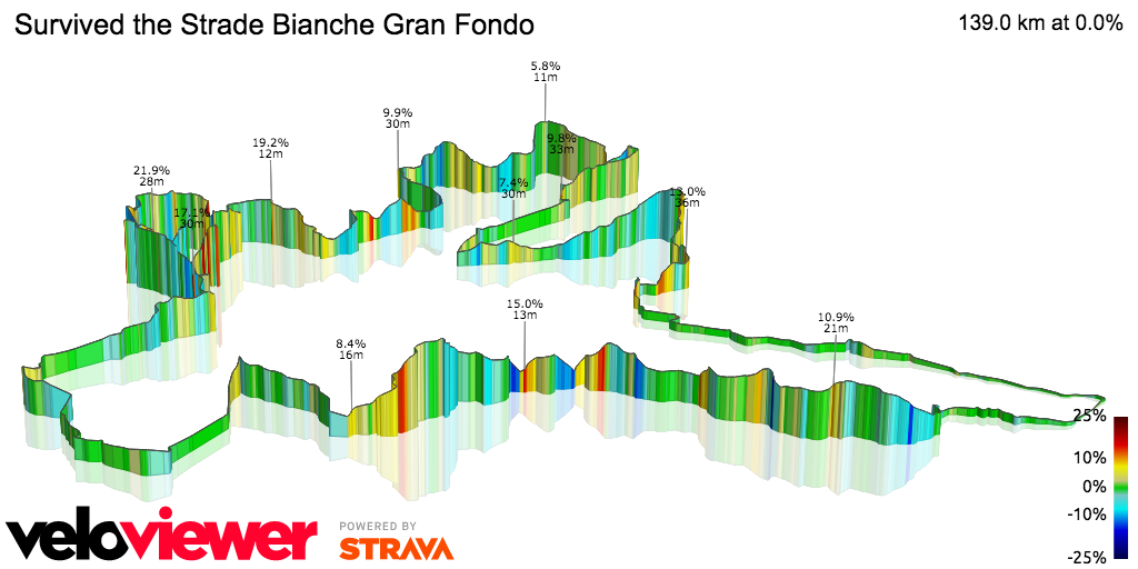 Veloviewer's 3D version of the route